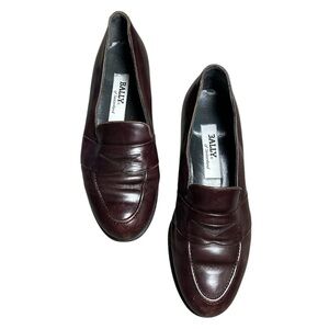 BALLY Classic Italian Leather Burgundy Dress Shoes | Loafers Men's Size 10.5D